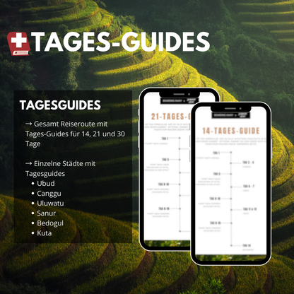 BALI ERLEBEN: Dein 60 SEITEN REISEFÜHRER + Google Karte >200 Pins