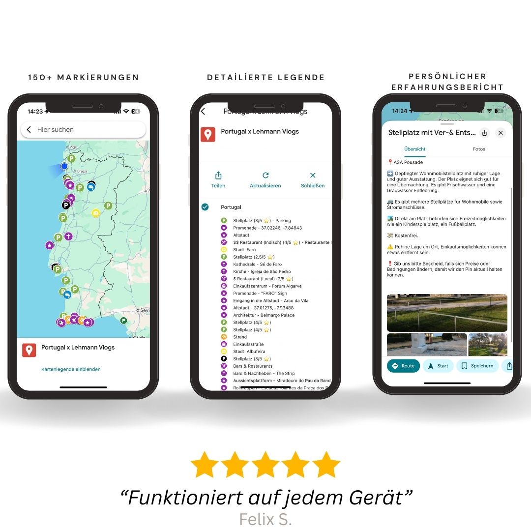 Portugal Wohnmobil Reiseführer Vorschau – GPS-Daten und Tipps Seite 1