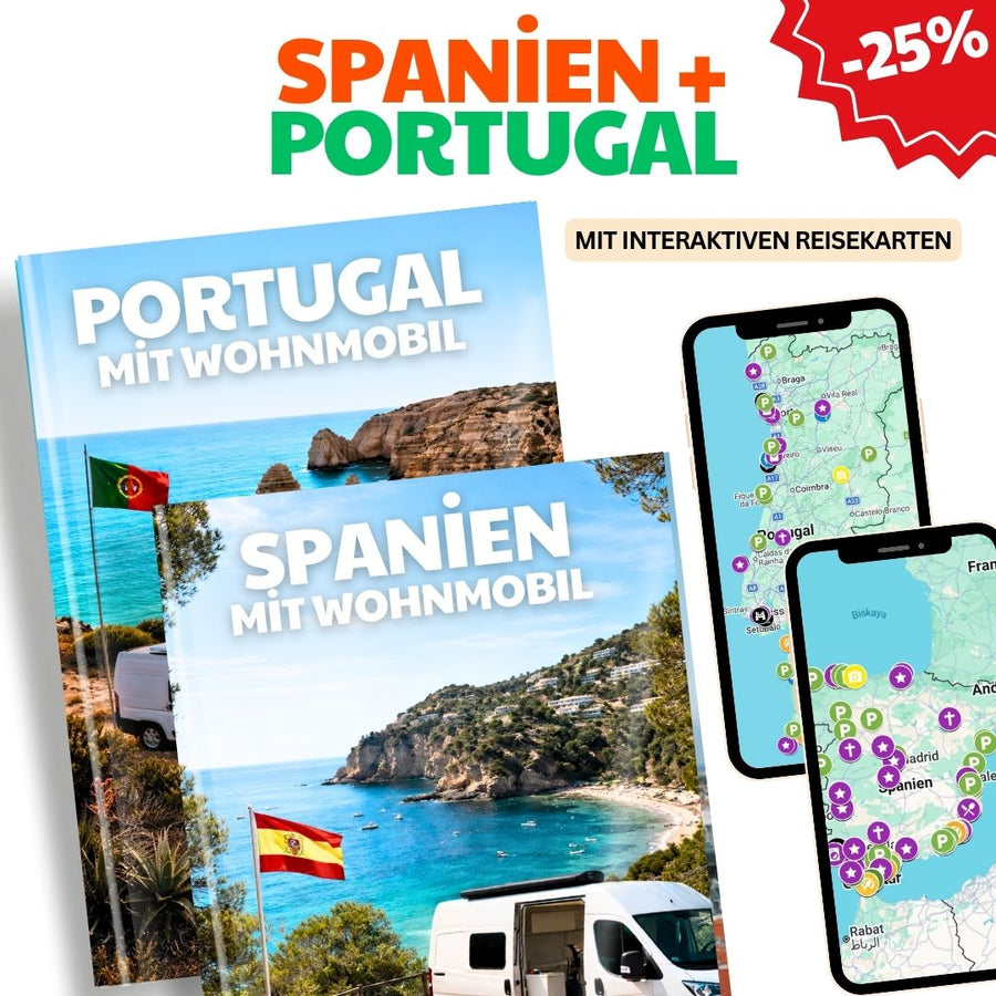 Bundle: Spanien & Portugal Erleben: Camper-Guide, Reiserouten + Karte