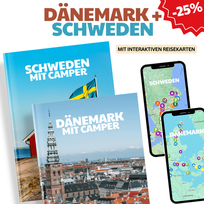 Bundle: Dänemark & Schweden Erleben: Camper-Guide, Reiserouten + Karte